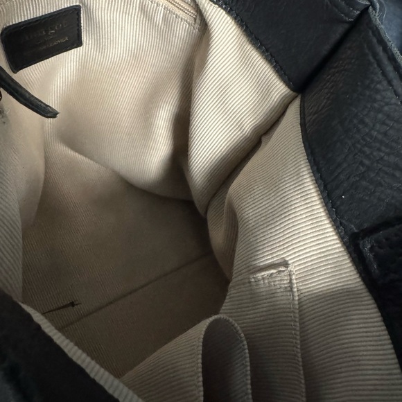 Margot Newyork Black Leather Purse ~ 100% Leather 14”W x 11”T - Picture 9 of 15